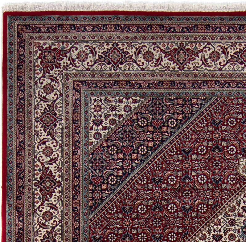Morgenland Zijden vloerkleed Bidjar Takab medaillon rosso scuro 303 x 249 cm - Foto 5
