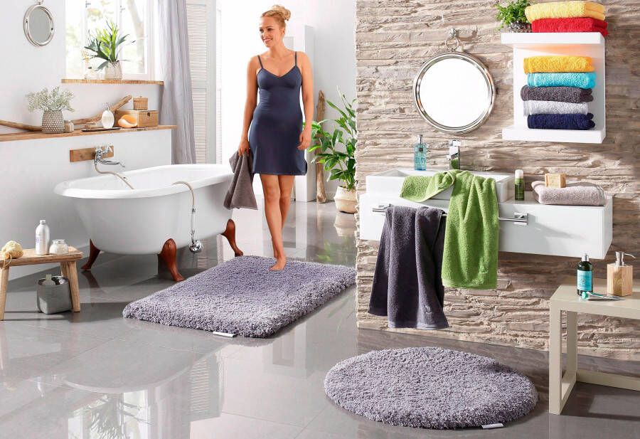 Möve Badmat Superwuschel badmat badkamer tapijt Microvezel badmat badtapijt rechthoekig rond & als 3-delige set - Foto 5