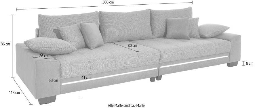 Mr. Couch Megabank NIKITA naar keuze met koudschuim (140 kg belasting zitting) en bluetooth-geluid - Foto 6