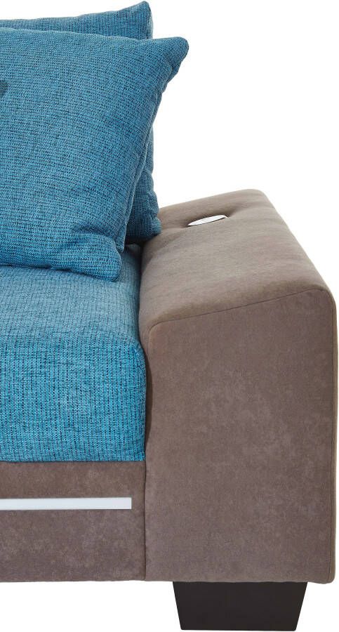 Mr. Couch Megabank NIKITA naar keuze met koudschuim (140 kg belasting zitting) en bluetooth-geluid