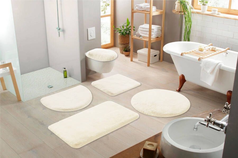 My home Badmat Rabbit badmatten badmat badkamer tapijt Konijnenbont-gevoel badmat rechthoekig rond & als 3-delige set - Foto 7