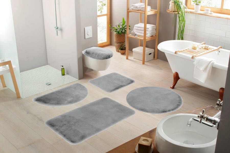 My home Badmat Rabbit badmatten badmat badkamer tapijt Konijnenbont-gevoel badmat rechthoekig rond & als 3-delige set - Foto 1