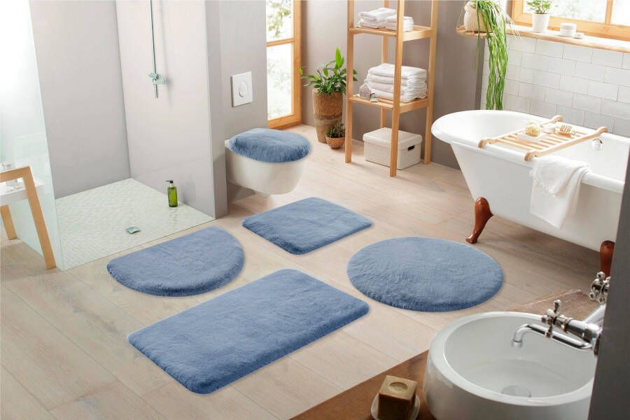 My home Badmat Rabbit badmatten badmat badkamer tapijt Konijnenbont-gevoel badmat rechthoekig rond & als 3-delige set - Foto 8