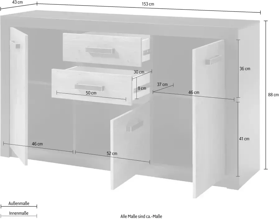 INOSIGN Dressoir Bruegge Breedte ca. 153 cm - Foto 1