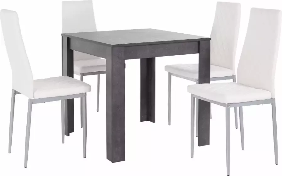 INOSIGN Eethoek Lynn + Brooke met tafel in leisteenkleur breedte 80 cm (set 5 stuks) - Foto 3