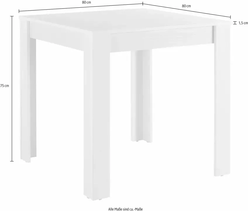 INOSIGN Eethoek Lynn + Brooke met tafel in ongeschaafd-eikenkleur breedte 80 cm (set) - Foto 1