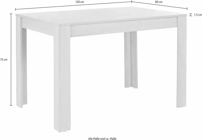 INOSIGN Eethoek Lynn + Brooke met tafel in wit breedte 120 cm (set 5-delig 5 stuks) - Foto 2