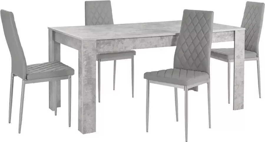 INOSIGN Eethoek Lynn160 Brooke Tafel met 4 stoelen (set 5-delig) - Foto 2