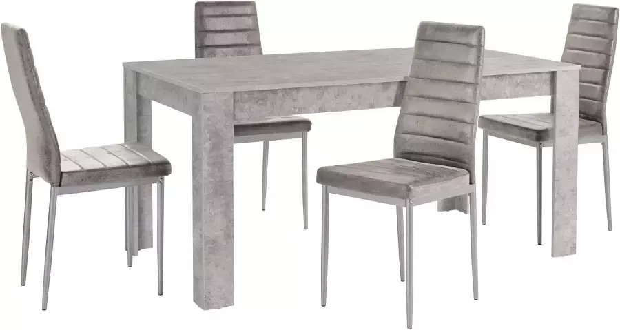 INOSIGN Eethoek Lynn160 Kate Tafel met 4 stoelen (set 5-delig) - Foto 2