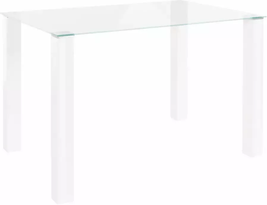INOSIGN Eethoek met glazen tafel breedte 120 cm (set 5-delig)