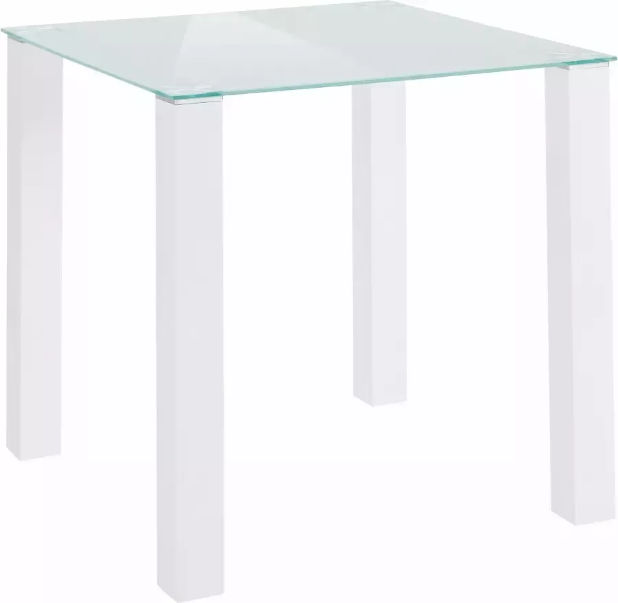INOSIGN Eethoek met glazen tafel breedte 80 cm (set 5-delig)