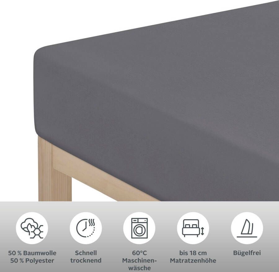 My home Hoeslaken Strawberry in mt. 90x200 140x200 of 180x200 cm voor matrassen tot 18 cm hoogte hoeslaken katoenmix - Foto 3