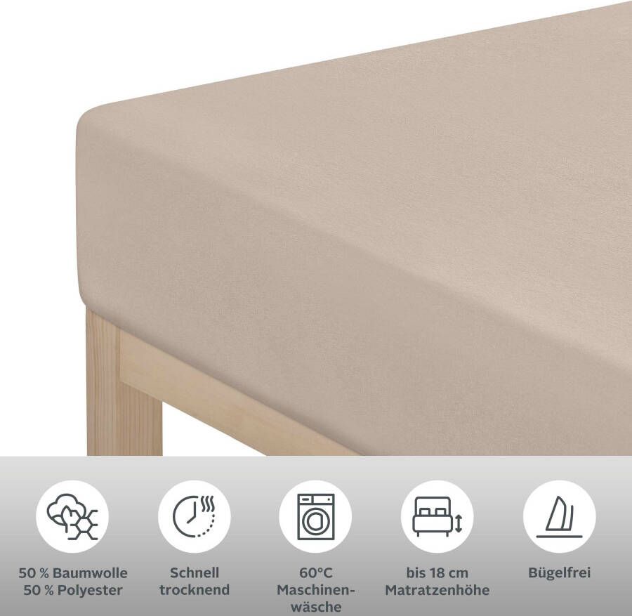 My home Hoeslaken Strawberry in mt. 90x200 140x200 of 180x200 cm voor matrassen tot 18 cm hoogte hoeslaken katoenmix - Foto 2