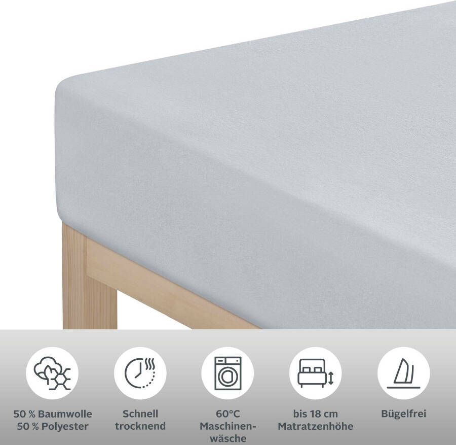 My home Hoeslaken Strawberry in mt. 90x200 140x200 of 180x200 cm voor matrassen tot 18 cm hoogte hoeslaken katoenmix - Foto 3