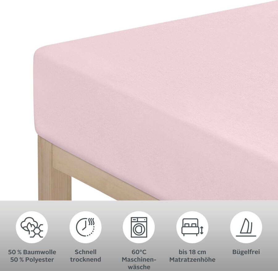 My home Hoeslaken Strawberry in mt. 90x200 140x200 of 180x200 cm voor matrassen tot 18 cm hoogte hoeslaken katoenmix - Foto 3