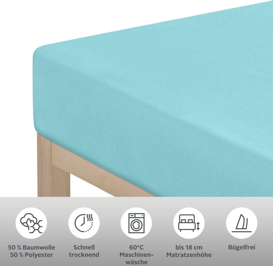 My home Hoeslaken Strawberry in mt. 90x200 140x200 of 180x200 cm voor matrassen tot 18 cm hoogte hoeslaken katoenmix - Foto 3