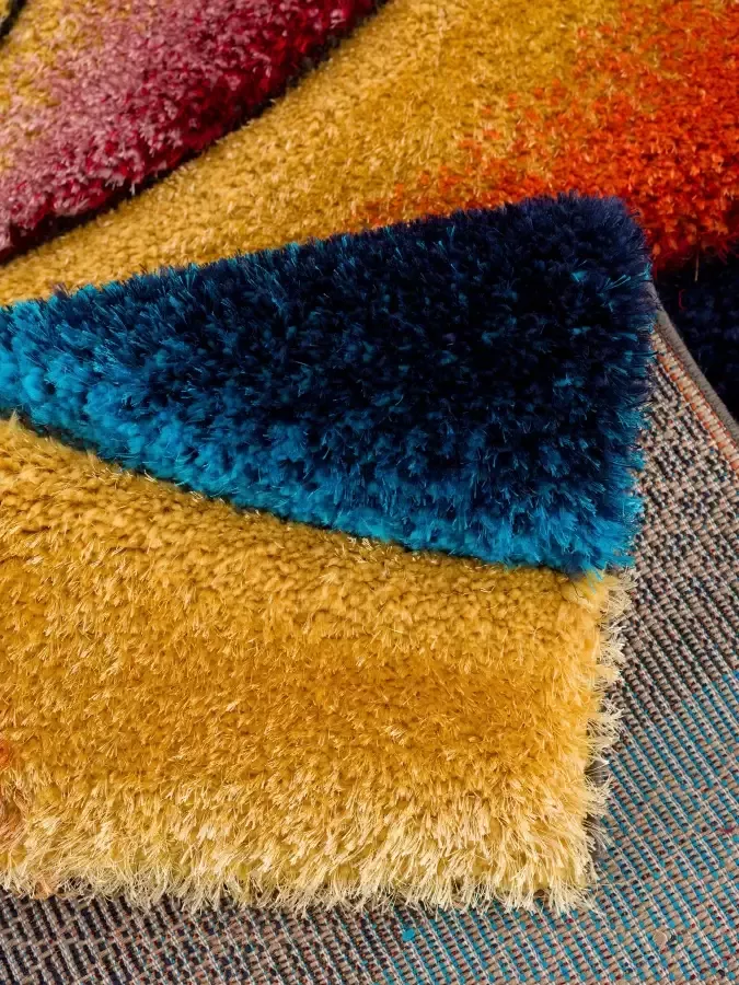 My home Hoogpolig vloerkleed BALDO met een met de hand gesneden reliëfpatroon multicolour gemakkelijk in onderhoud elegant - Foto 2