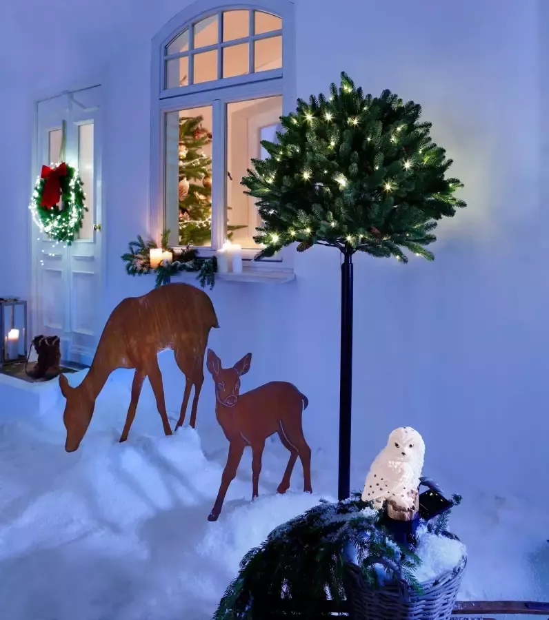 My home Kerstfiguur Reekalf kerstversiering buiten
