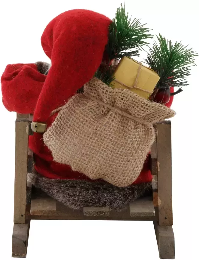 my home Kerstman Kerst versiering op slee hoogte ca. 27 5 cm