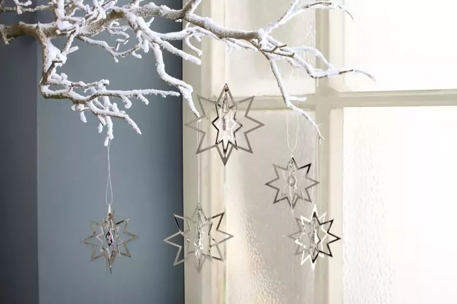My home Winterse kunstplant Kerst versiering Deco-tak in frozen uitvoering - Foto 3