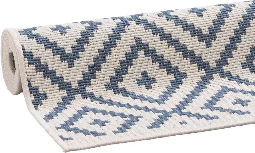 My home Loper Ronda tweezijdig te gebruiken kleed Sisal-look platweefsel in- en outdoor geometrisch boho design - Foto 3