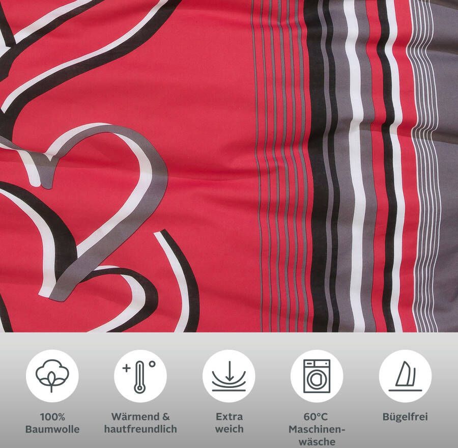 My home Overtrekset Area in mt. 135x200 of 155x220 cm Dekbedovertrek in verschillende kwaliteiten (2-delig) - Foto 2