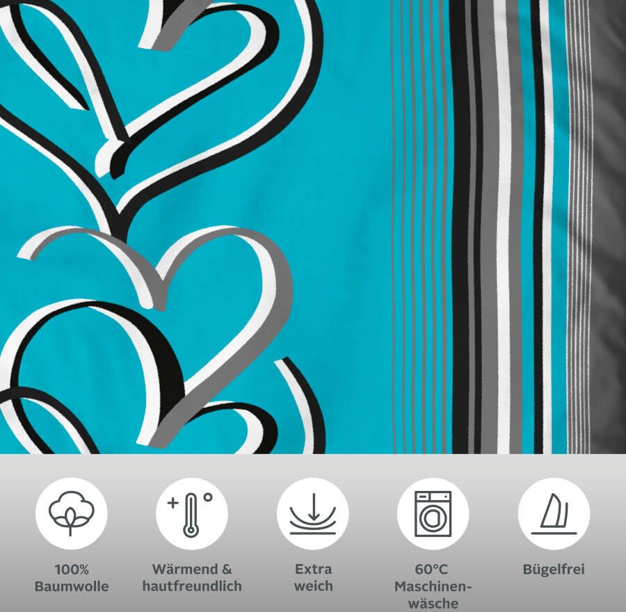 My home Overtrekset Area in mt. 135x200 of 155x220 cm Dekbedovertrek in verschillende kwaliteiten (2-delig) - Foto 3