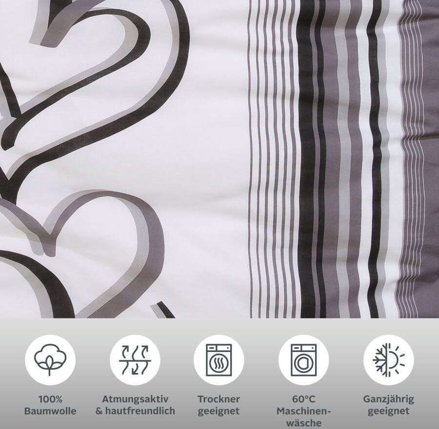 My home Overtrekset Area in mt. 135x200 of 155x220 cm Dekbedovertrek in verschillende kwaliteiten (2-delig) - Foto 2