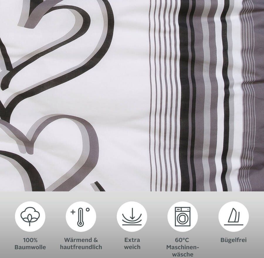 My home Overtrekset Area in mt. 135x200 of 155x220 cm Dekbedovertrek in verschillende kwaliteiten (2-delig) - Foto 2