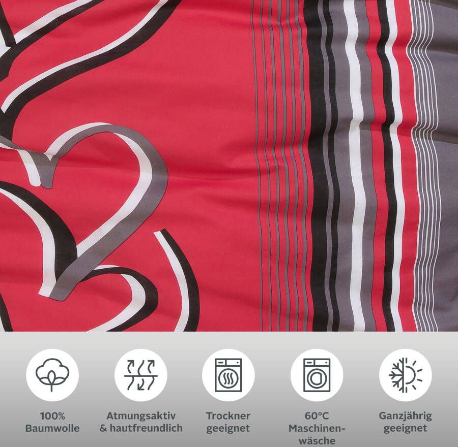 My home Overtrekset Area in mt. 135x200 of 155x220 cm Dekbedovertrek in verschillende kwaliteiten (2-delig) - Foto 2