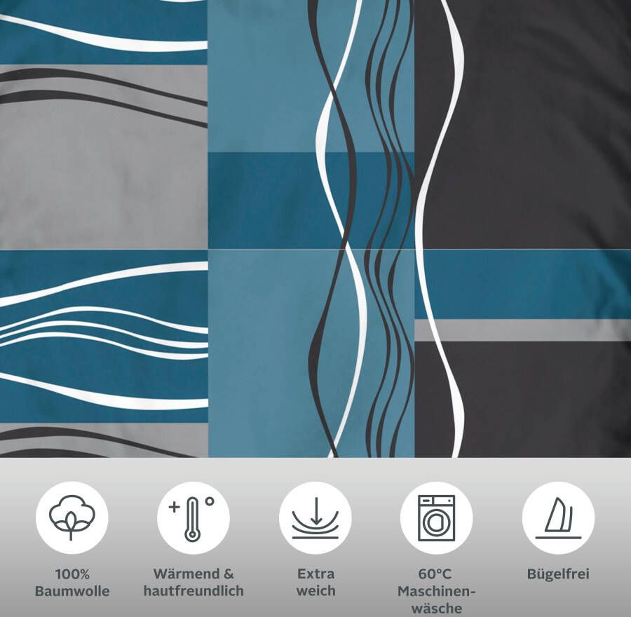 My home Beddengoed Kelian in verschillende kwaliteiten gedessineerde dekbedovertrek - Foto 2