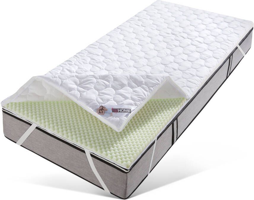 My home Topmatras Polly plus comfort Topper geschikt voor matrassen van 90 x 200 cm 140 x 200 cm en andere maten (1 stuk)