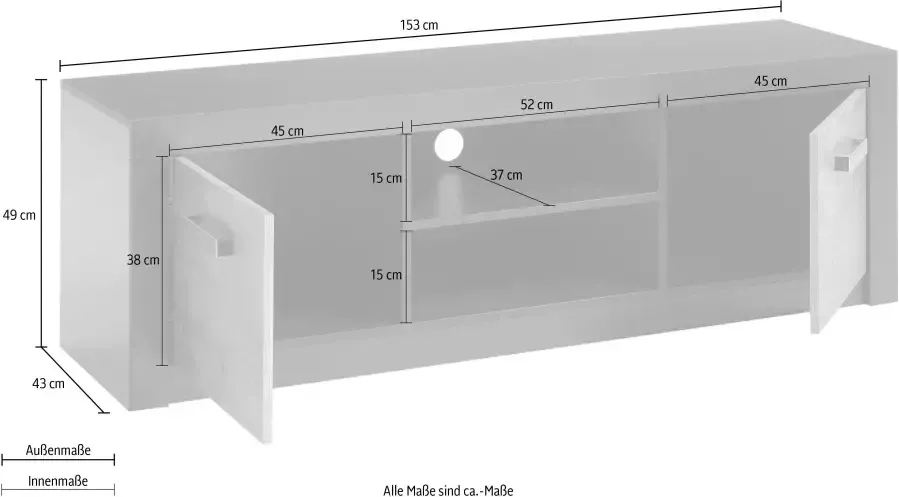 INOSIGN Tv-meubel Bruegge Breedte ca. 153 cm - Foto 3