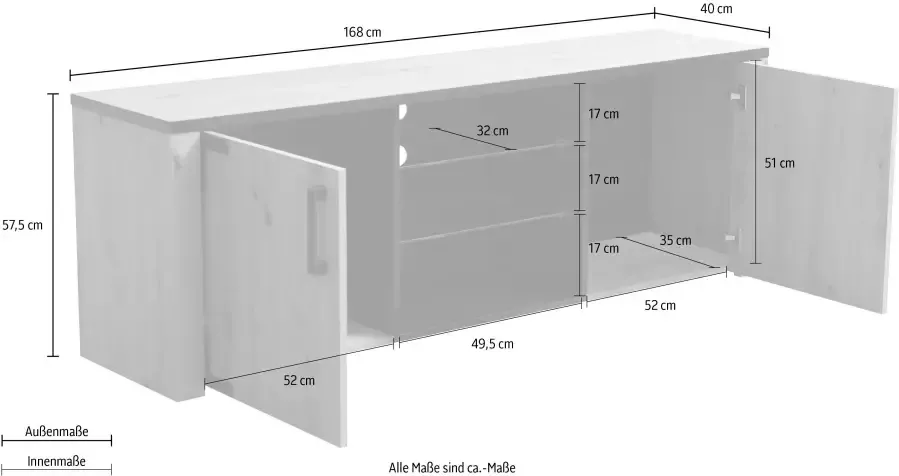 INOSIGN Tv-meubel LAZIO Breedte ca. 168 cm - Foto 3