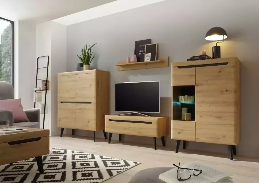 INOSIGN Tv-meubel TORGE afgeschuinde poten drie kleuren scandi design 107 cm breed (1 stuk) - Foto 1