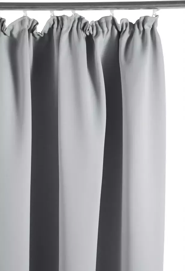 My home Verduisteringsgordijn Solana gordijnen met rimpelband overgordijnen woonkamer modern 2-delige set verduisteringsgordijnen met thermofunctie bestseller effen (2 stuks) - Foto 5