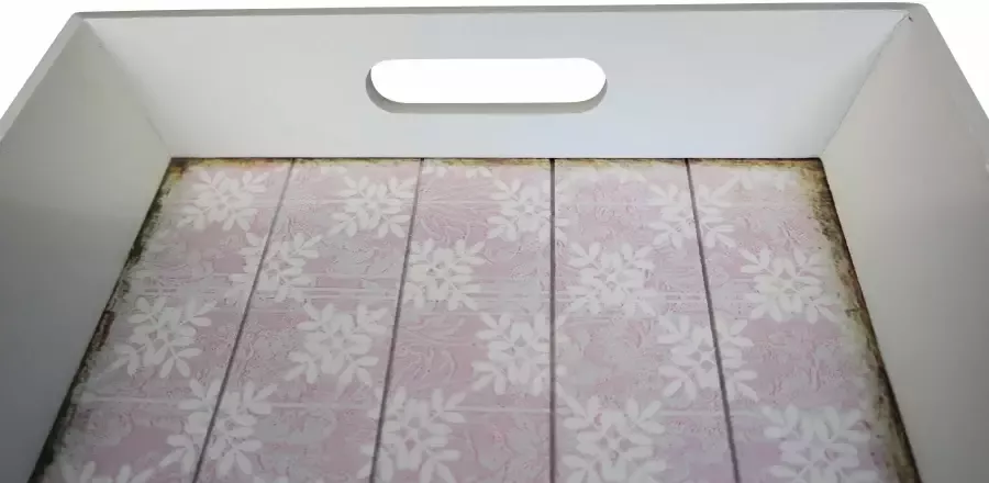 Myflair Möbel & Accessoires Dienblad Decoratief dienblad wit gedessineerd oppervlak Shabby look (set 3-delig) - Foto 4