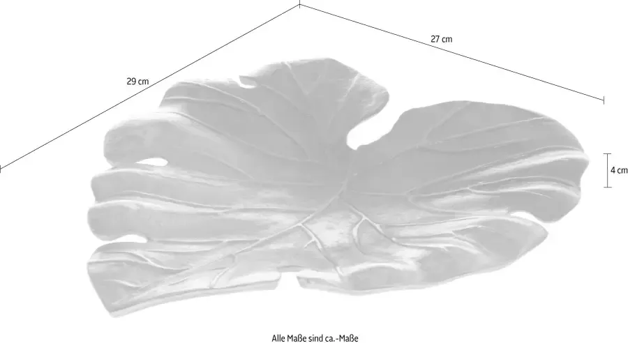 Myflair Möbel & Accessoires Dienblad Schaal in bladmodel van metaal woonkamer - Foto 3