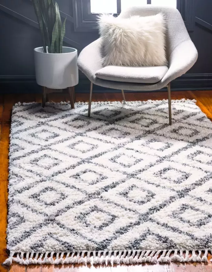 Myflair Möbel & Accessoires Hoogpolig vloerkleed Top shag voorraadopruiming geweven geruit design gemêleerde look zacht & behaaglijk met franje - Foto 6