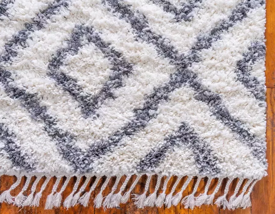 Myflair Möbel & Accessoires Hoogpolig vloerkleed Top shag voorraadopruiming geweven geruit design gemêleerde look zacht & behaaglijk met franje - Foto 2