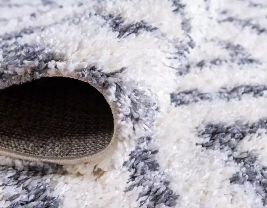Myflair Möbel & Accessoires Hoogpolig vloerkleed Top shag voorraadopruiming geweven geruit design gemêleerde look zacht & behaaglijk met franje - Foto 3