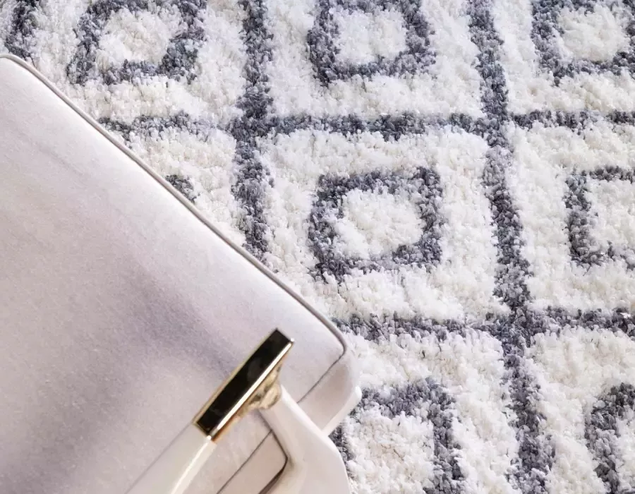 Myflair Möbel & Accessoires Hoogpolig vloerkleed Top shag voorraadopruiming geweven geruit design gemêleerde look zacht & behaaglijk met franje - Foto 4