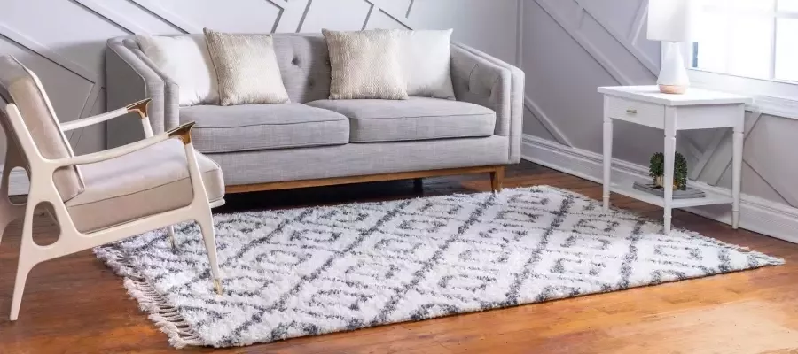 Myflair Möbel & Accessoires Hoogpolig vloerkleed Top shag voorraadopruiming geweven geruit design gemêleerde look zacht & behaaglijk met franje - Foto 11