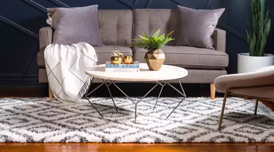 Myflair Möbel & Accessoires Hoogpolig vloerkleed Top shag voorraadopruiming geweven geruit design gemêleerde look zacht & behaaglijk met franje - Foto 8