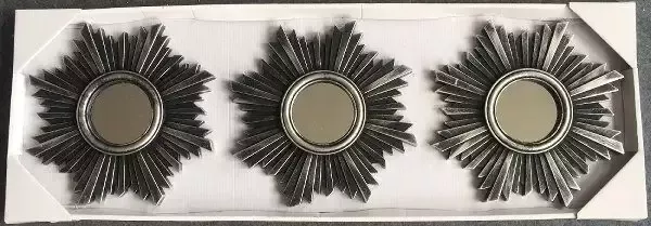 Myflair Möbel & Accessoires Sierspiegel 3-delige spiegelset Wandspiegel wanddecoratie zwart rond ø 25 cm zon woonkamer (set 3 stuks) - Foto 2