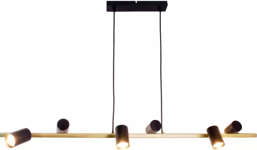 Näve Hanglamp Frida 6-vlamig gu10 spots zwart mat messing hoogte 120 cm lengte 115 cm (1 stuk) - Foto 3