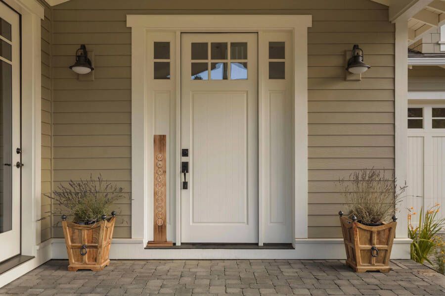 Näve Decoratief ledobject Welkom Houten vloerlamp hoogte ca. 82 cm op batterijen (1 stuk) - Foto 4