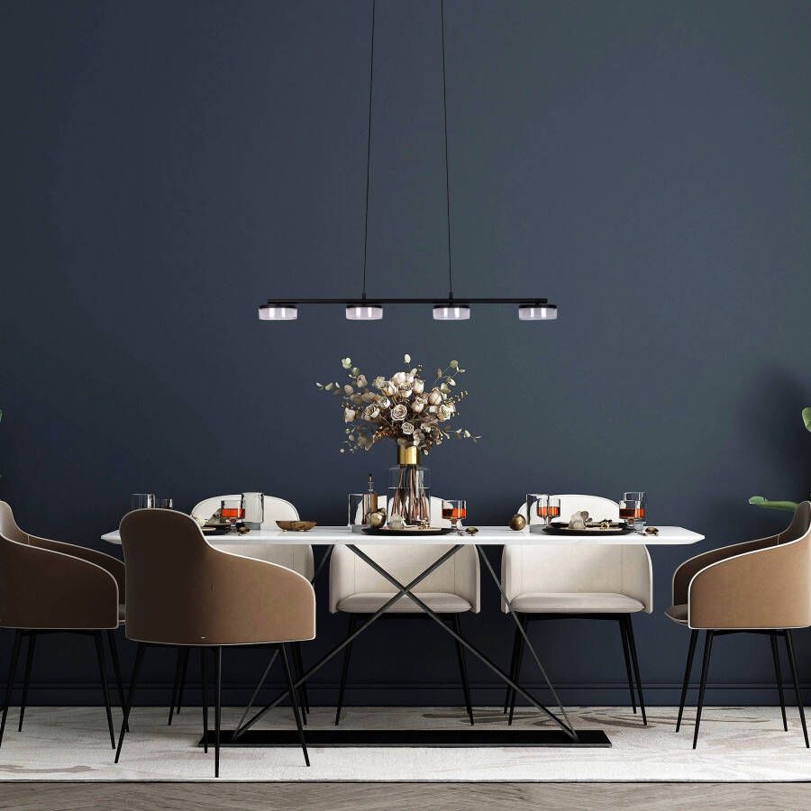 Näve Led-hanglamp Cimo traploos dimbaar via wandschakelaar lichtkleur warmwit zwart (1 stuk)