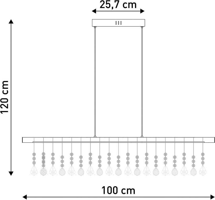 Näve Led-hanglamp Nobilis Hanglamp dimbaar warmwit L: 100 cm satin-nikkel (1 stuk) - Foto 3