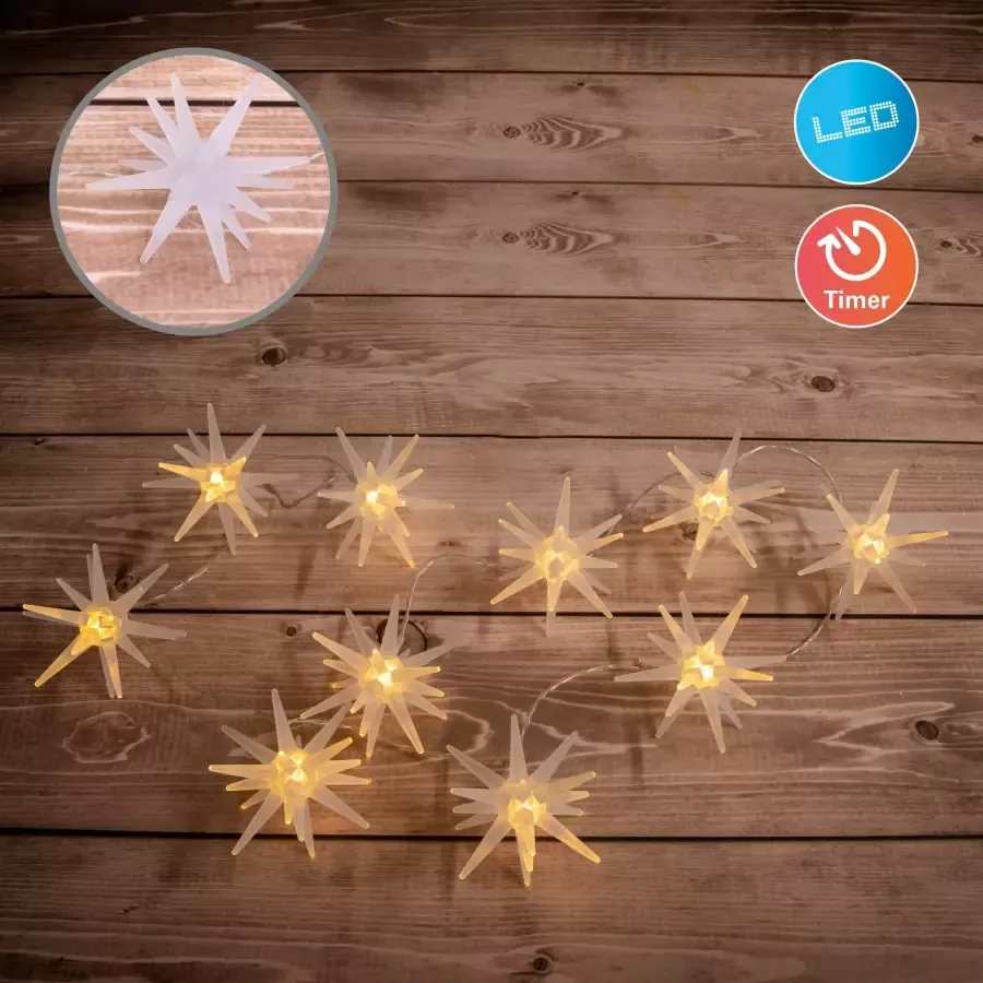 Näve Led-lichtsnoer 3D-Sterne Weihnachtsdeko (1 stuk)